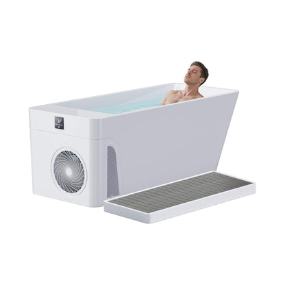 Smart 1-Piece Freestanding Cold Plunge Tub with Integrated Water Chiller