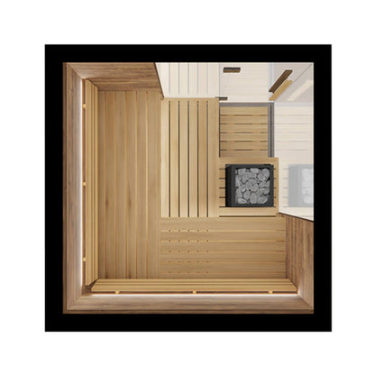 ThermaSol Astra 4-Person Semi-Panoramic Glass Sauna Cabin