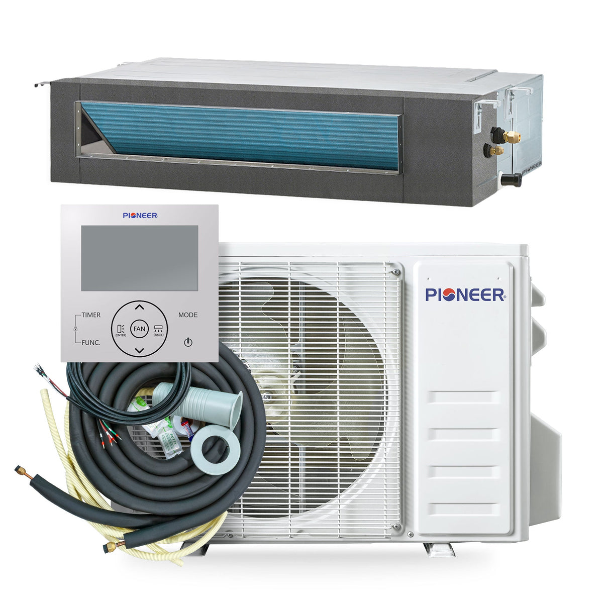 22,000 BTU Concealed Ducted Mini-Split Heat Pump System – 19 SEER2, 230V