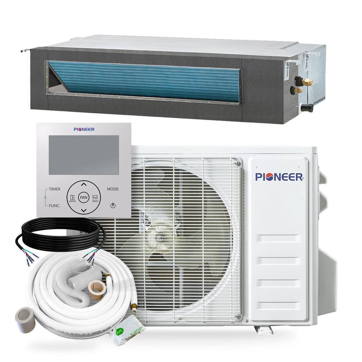 17,000 BTU Concealed Ducted Mini-Split Heat Pump System – 20 SEER2, 230V