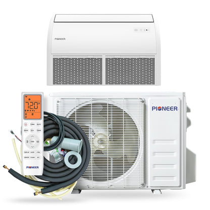 18,000 BTU Floor, Ceiling, or Low-Wall Mini-Split Heat Pump System – 20.5 SEER2, 230V