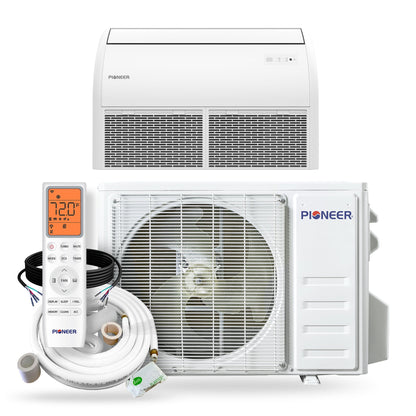 18,000 BTU Floor, Ceiling, or Low-Wall Mini-Split Heat Pump System – 20.5 SEER2, 230V
