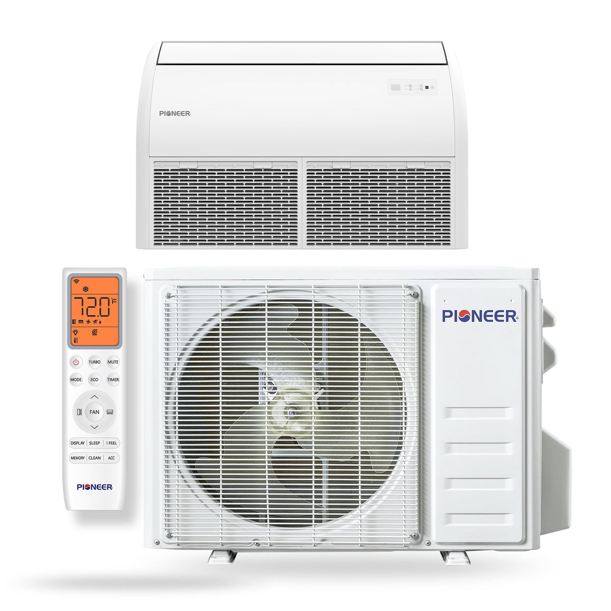 18,000 BTU Floor, Ceiling, or Low-Wall Mini-Split Heat Pump System – 20.5 SEER2, 230V