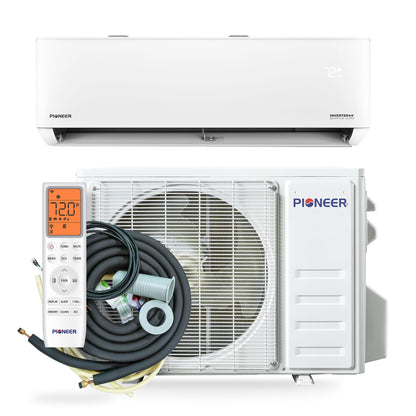 Pioneer® Quantum Ultra™ 18,000 BTU 23 SEER2 230V High-Wall Ductless Energy-Star Mini-Split Air Conditioner Inverter Heat Pump Full Set